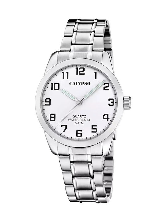 Calypso Γυναικείο Ρολόι Μπαταρίας με Ασημί Μετα...