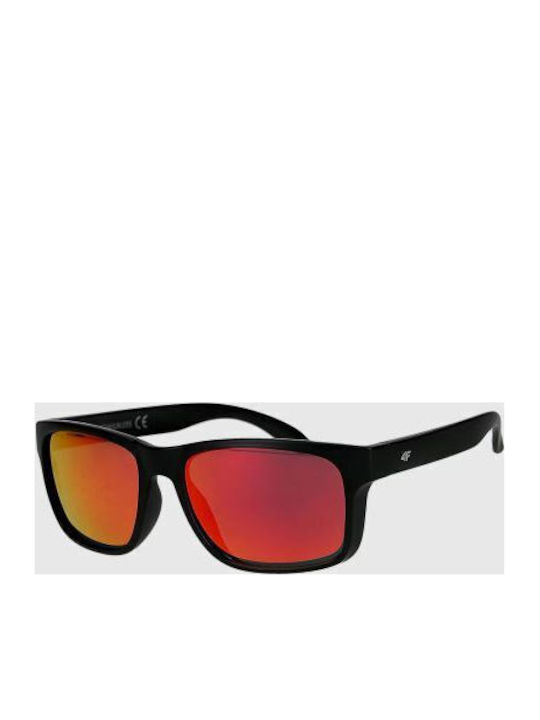 4F Unisex Sonnenbrille mit Schwarz Kunststoff G...