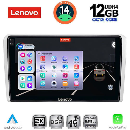 Lenovo Ηχοσύστημα Αυτοκινήτου για Opel Corsa / Meriva / Tigra / Vectra BMW X1 / X3 / X4 2004-2014 (Bluetooth/USB/AUX/WiFi/GPS/Apple-Carplay/Android-Auto) με Οθόνη Αφής 9"
