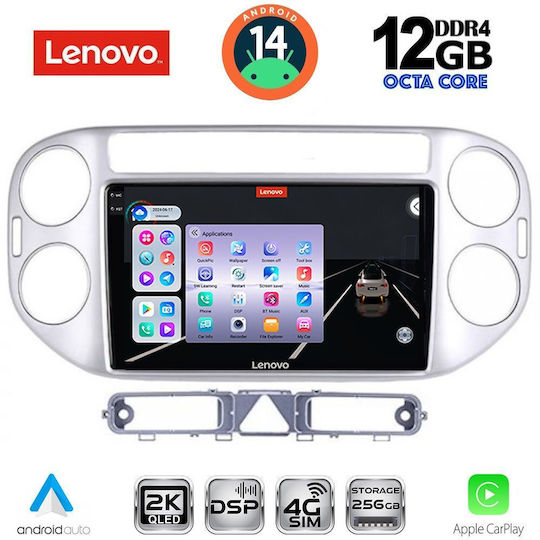 Lenovo Car Audio System for BMW X1 / X3 / X4 Volkswagen Tiguan 2004-2011 with Clima (Bluetooth/USB/WiFi/GPS/Apple-Carplay/Android-Auto) with Touch Screen 9"