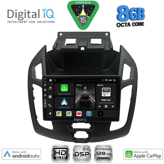 Digital IQ Car Audio System for Ford Transit Connect 2013-2018 (Bluetooth/USB/AUX/WiFi/GPS/Apple-Carplay/Android-Auto) with Touch Screen 9"