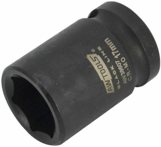 Awtools Hexagonal Impact Cap 1/2" Short 32mm Black Line