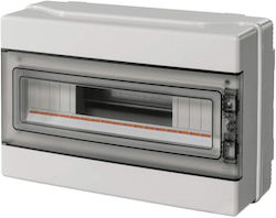 Modul Switchgear 1x18 N T Halogen Free Door Transparent IP65 Rail N+PE Grey 1000V AC 1500V DC PV UV 290x390x140 EC62018E