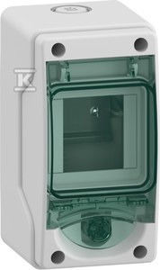 1x3 Surface Mounted Switchgear Mini Mureva Ip65 Mmrv-1-3-nt-t Transparent Door 13975