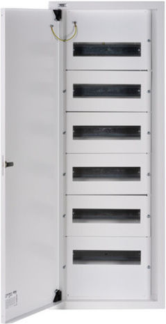 Modular Switchgear 6x12 Flush Mounted IP30 N+PE I Class Metal Door White KP-DB-I-MF-612 White 35685