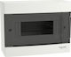 1x8 Surface Mounted Electrical Panel IP40 Easy9 EZ9EU-1-8-NT-T Door Transparent NEEZ9EUC108