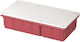 Flush-mounted Tin Lid 350 Series 294x152x70 Red-white Ec350c7