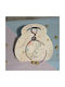 LiebeQueen Handmade Hanging Lucky Charm Horseshoe White made of Wood 1pcs