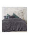 Nima Coperta Κουβέρτα Βελουτέ Ημίδιπλη 180x220εκ. Dark Gray