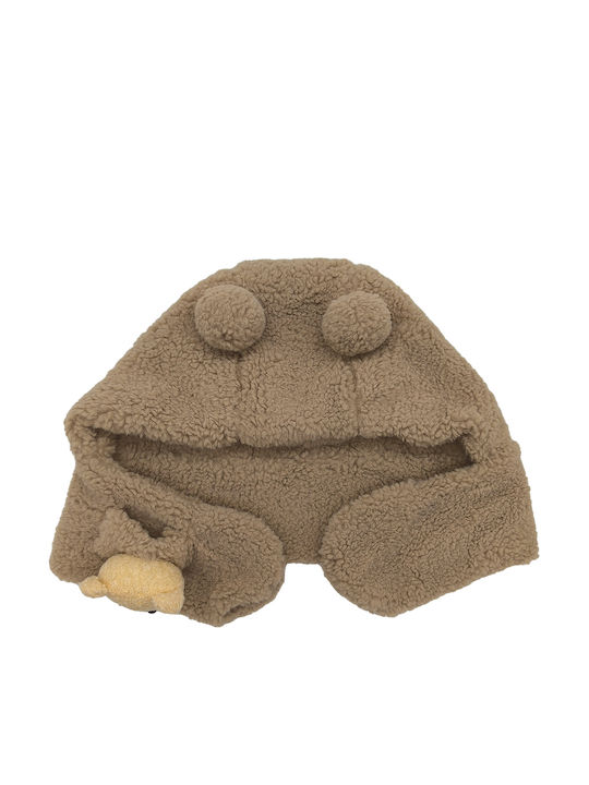 Kids Beanie Fur Brown