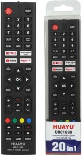 Universal Remote Control for Τηλεοράσεις , LG , Sony , Samsung , Philips , Panasonic , JVC , Beko , Thomson , Vestel , Grundig , Hitachi , Hisense and Haier 6931956800984
