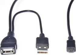 PremiumCord Cabluri USB USB 2.0 USB-A Masculin la micro USB-A Masculin Gri