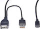 PremiumCord USB 2.0 Cable USB-A male - micro USB-A male Γκρι