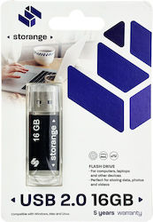 Storange 16GB USB 2.0 Μαύρο Storange 16GB USB 2.0 Μαύρο