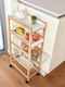 Zeller Wooden Kitchen Trolley 4 Tiers White 40x22x83cm