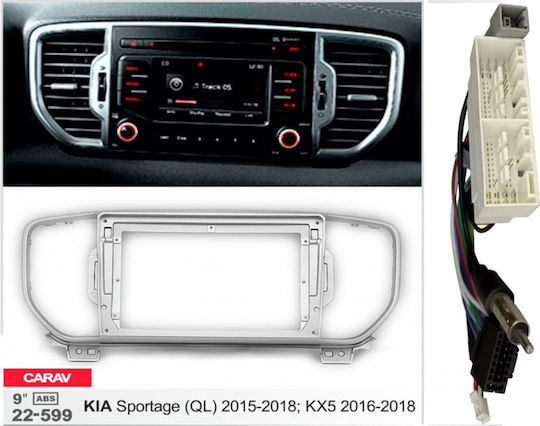 CARAV Industries Inc. DIN Fascia Panels 2 Din for Kia Sportage 2015-2018