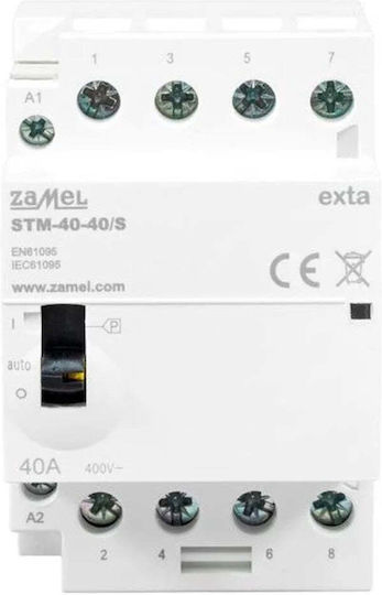 Модулен Контактор Ръчно Управление Инсталация 40A 4Z 230V AC STM-40-40/S EXT10000315