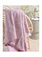 Rythmos Vernier Three-Seater Sofa Throw Two Sides Jacquard 180x280cm Pink
