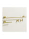 Rea Ari Wall Mounted Bathroom Accessory Set Metal Gold 4 Pieces