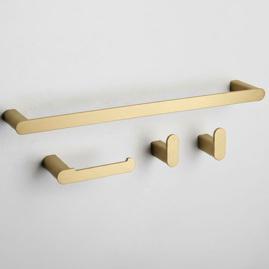 Rea Mati Badezimmer-Accessoire-Set Metall Gold 4Stück