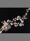 Bridal Hair Comb Leaves Pearls Beads Gold Evelyn