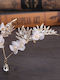 Crown Headpiece Forehead Bohemian Waterdrop Leaves Crystals Gold Bride Wedding Fern