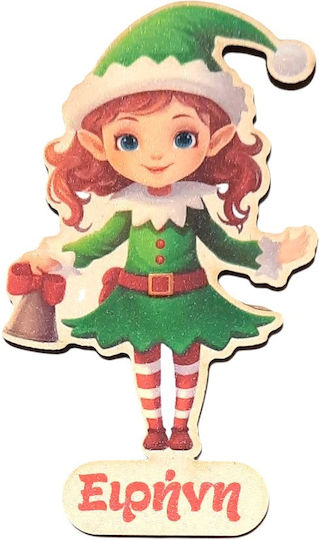 Holzgedrucktes Element Elf Mädchen Name Anhänger Oder Magnet Baumbehang Oder Andere Handwerksdekorationen 10x6cm 1Stück