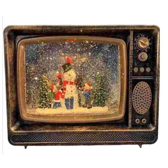 Decorative Christmas Decorative Television with Snowman 20.5x8.8x25cm