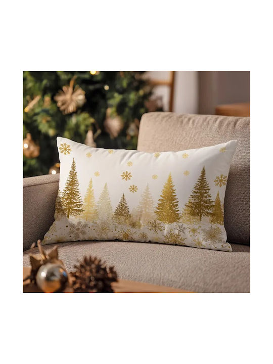 By Queen Limited Festive Edition Μαξιλαροθήκη Χρυσαφένιο Δάσος 50x30εκ