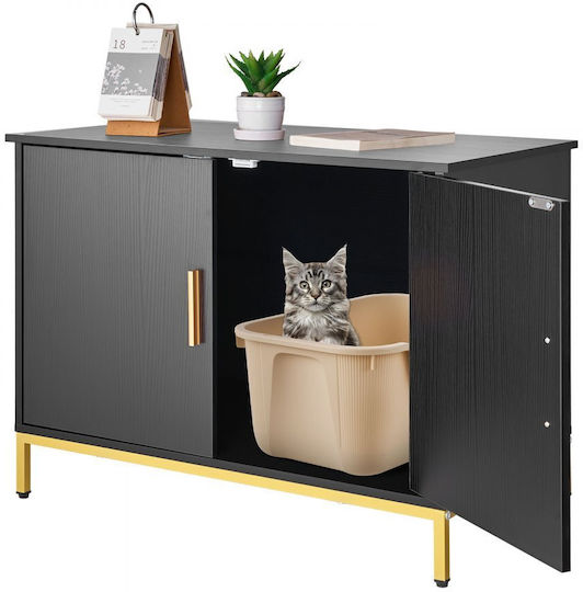 Cat Litter Box Enclosure Furniture Vevor Hidden Litter Box Cabinet 70 Cm Metal Legs & Handle Modern Style Cat House End Table Suitable For Most Litter Boxes Bedroom Living Room