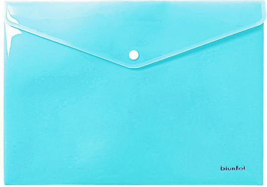 Biurfol Ordner mit Schaltfläche für Papier A4 Blau
