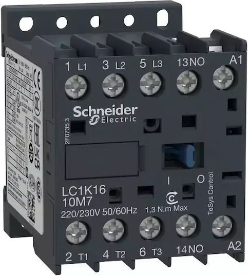 Miniature Contactor 1z 3p Ac3-16a Coil 230vac 50hz Lc1k1610p5