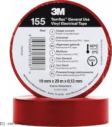 3M Temflex Μονωτική Ταινία Κόκκινη