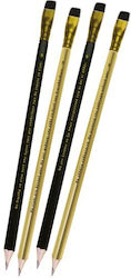 Pencil Eraser Black Gold 4 Designs