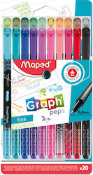 Maped Πράσινοι Μαρκαδόροι 4mm Σετ 12τμχ