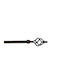 Palatex Extendable Metallic Curtain Pole Single Φ16mm 120-210cm Black Copper