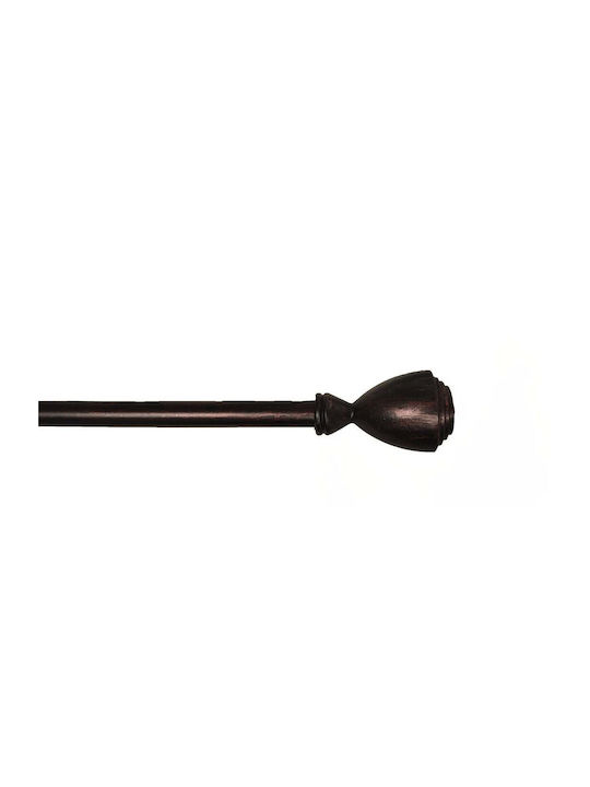 Palatex Extendable Metallic Curtain Pole Single Φ16mm 120-210cm Black Copper