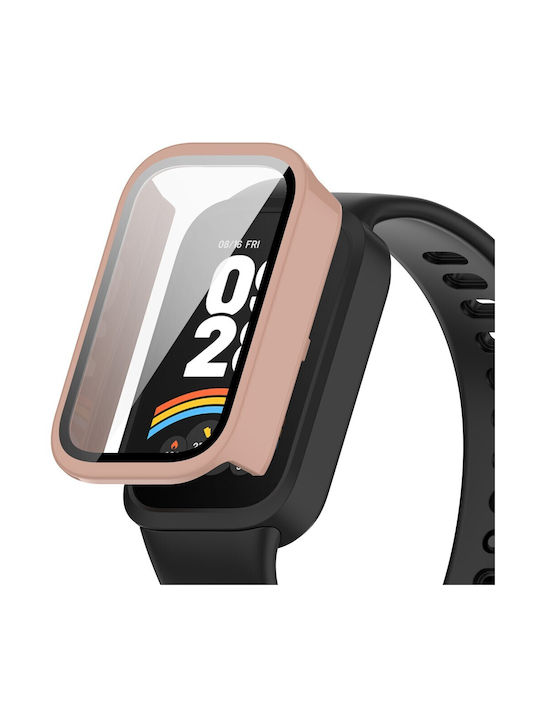 Πλαστική Θήκη με Τζαμάκι σε Ροζ χρώμα για Smart Band 9 Active