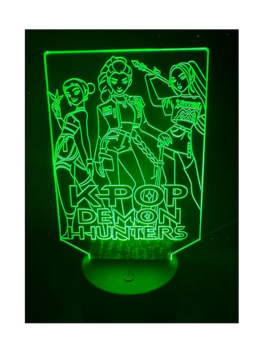 Παιδικό Διακοσμητικό Φωτιστικό K-pop Demon Hunters Πράσινο 19x11cm