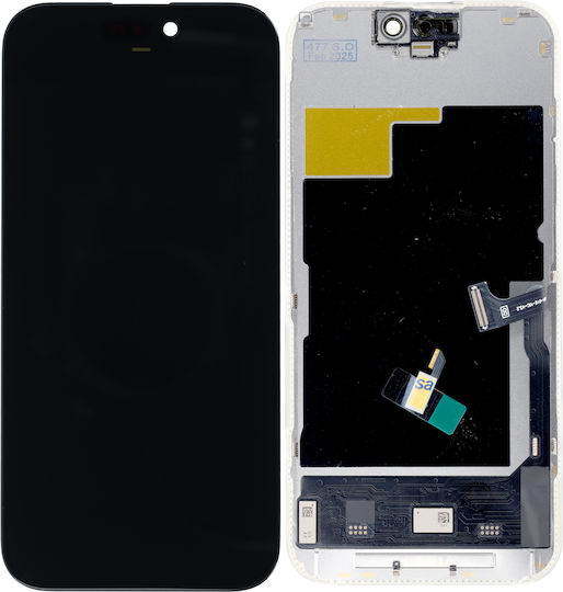 Οθόνη OLED Soft mit Touch-Mechanismus und Rahmen für iPhone 15 Pro (Schwarz)