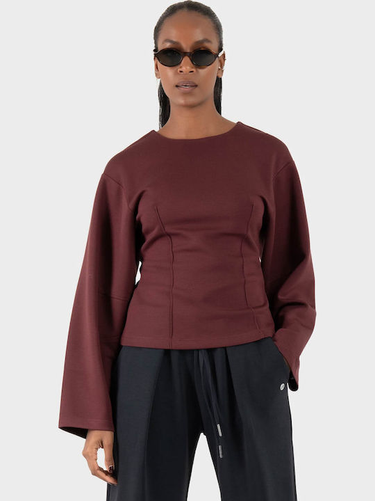 Women's Blouse Long Sleeve Bordeaux