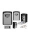Lean Toys Wall-Mounted Combination Key Holder Metallic With Combination Dial 5 Hooks 10x5x13cm