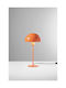 Fan Europe Popart Metal Table Lamp with Orange Shade and Base