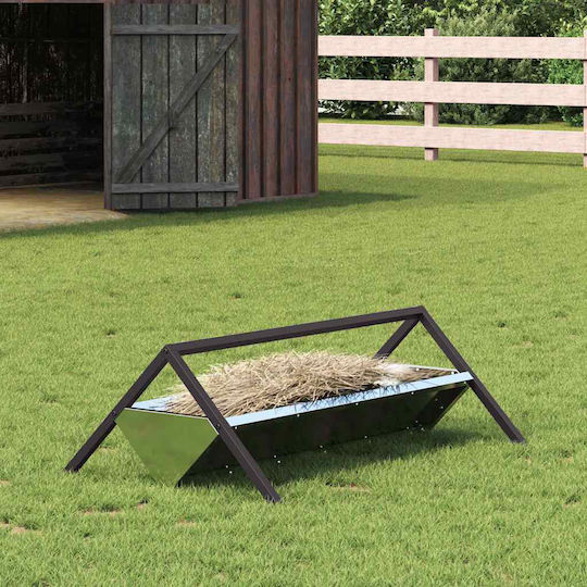 vidaXL Metallische Tierfutterautomat für Schafe mit 10kg Kapazität 111x76x38cm
