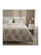 Charalambidis Textiles Δαντέλα Σετ Σεντόνια Υπέρδιπλα 220x260εκ. Μπεζ (4τμχ)
