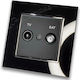 TV Sat Terminal Socket Black Frame Black Glass ...