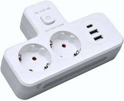 T-förmiger Wandstecker 2 Steckdosen T-förmiger Wandstecker 2 Steckdosen