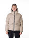 Women's Short Lifestyle Jacket for Winter Beige