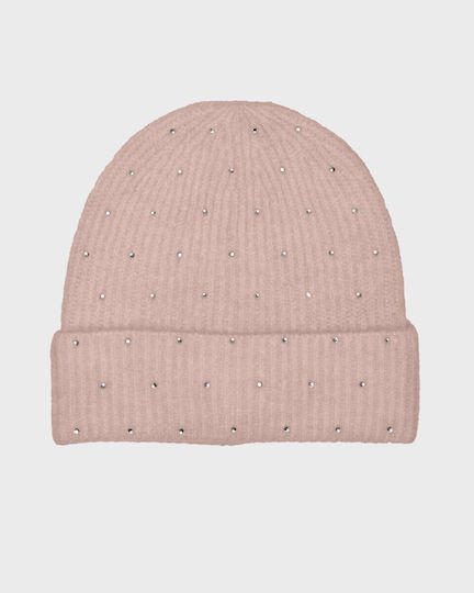 Katherine Beanie Γυναικείος Σκούφος Πλεκτός σε Ροζ χρώμα