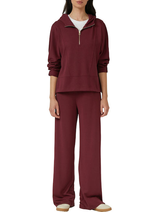 Label Γυναικεία Παντελόνα Burgundy